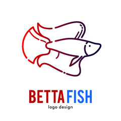 Betta fish logo icon symbol design 