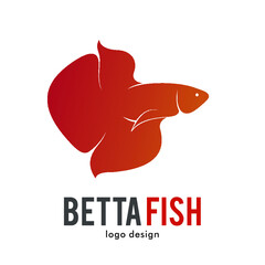 Betta fish logo icon symbol design 