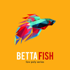 Betta fish logo icon symbol design 