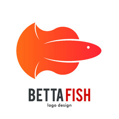 Betta fish logo icon symbol design 