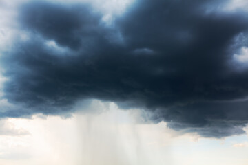 Obraz premium Dark clouds with torrential rain . Nebulosity with heavy rain 