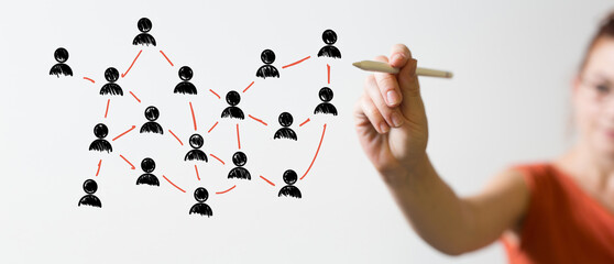 organization chart team concept networking