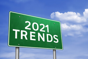 New Trends in 2021 - road sign message