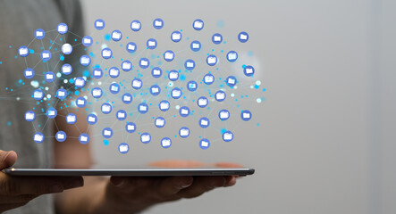 data network 3d digital info