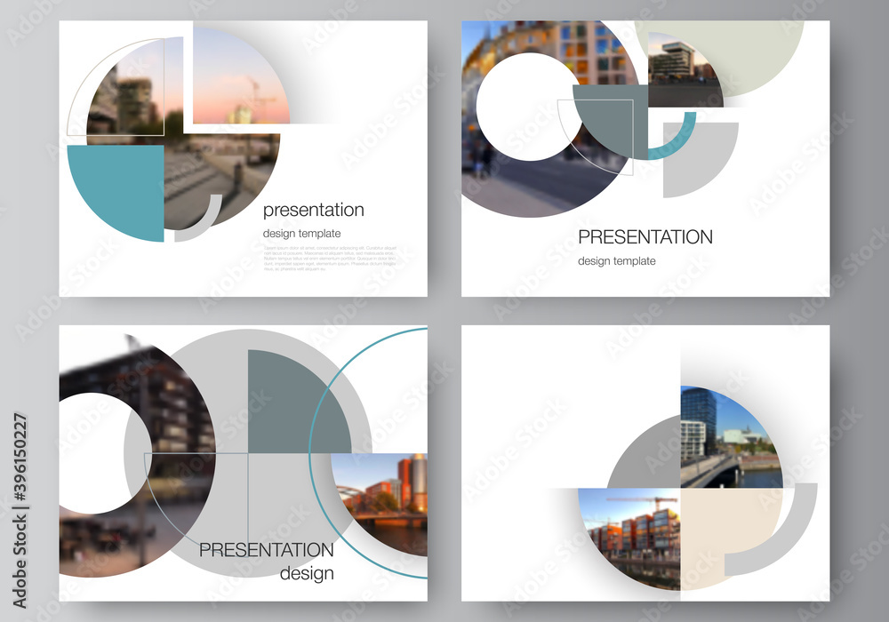Poster vector layout of the presentation slides design business templates, multipurpose template for presen