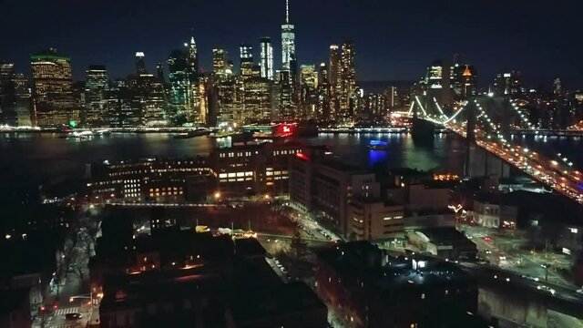 architecture, asia, background, blue, bridge, brooklyn bridge, brooklyn bridge new york, brooklyn bridge night, building, city, cityscape, commute, downtown, drone photography, east river new york, 