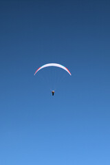 paraglider in the sky, fly, sport, flying, blue,extreme, air, gliding, freedom,flight, wind, high, fun, activity, 