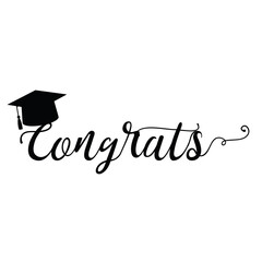 Graduate Cap, Congratulatory Illustration For Graduation From Educational Institutions