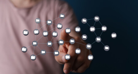 data network 3d digital info