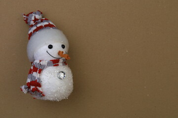 New Year snowman symbol. The traditional stereotype of the Chris