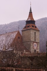 The tower of the Black Church in Brasov, Transylvania, Romania