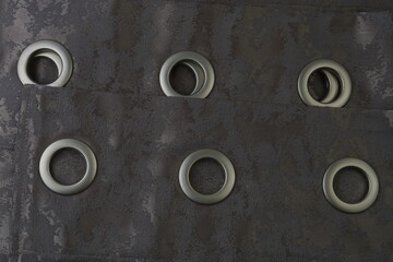 Single color room curtain with classic eyelets