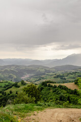 Naklejka premium landscape of the mountains