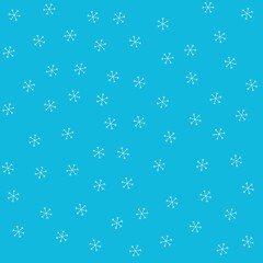 Seamless Christmas pattern doodle with hand random drawn snowflakes.Wrapping paper for presents, funny textile fabric print, design,decor, food wrap, backgrounds. new year.Raster copy.Sky blue, white