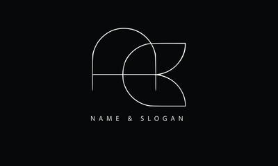 AB, BA, A, B abstract letters logo monogram