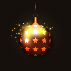Christmas gold ball