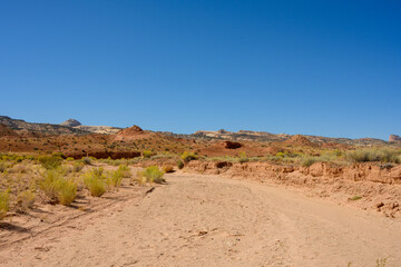 Standing In a Wash On a Blue Sky Day