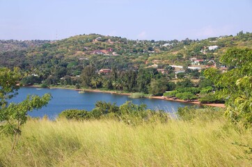 Landscape on lake Tanganyika in Tanzania