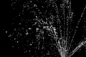 water splash, waterfall isolated on the black background - 396158030
