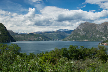 Panoramic view.
Panoramic view of Iseo Lake,  Italy Lombardia (Lombardy)