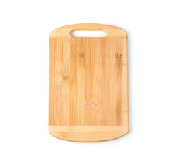 Rectangular cutting Board isolated on a white background. Top view vertical orientation. The concept of cooking.