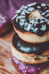 Glazed donuts with sprinkles