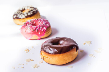 Glazed donuts with sprinkles