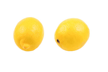 Lemon isolated on white background. Space for test or design.