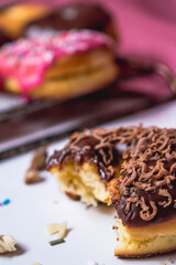 Glazed donuts with sprinkles