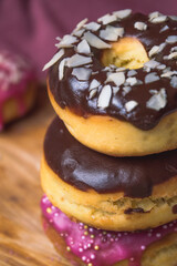 Glazed donuts with sprinkles