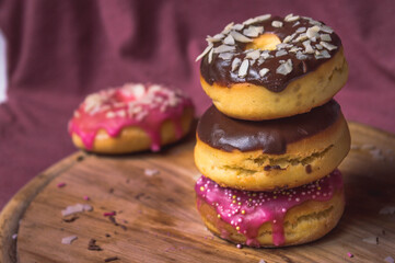 Glazed donuts with sprinkles