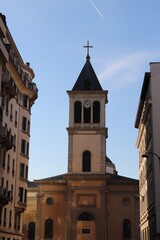 Fototapeta na wymiar L'église catholique Saint Pothin à Lyon vue de l'extérieur, inaugurée en 1843, ville de Lyon, département du Rhône, France