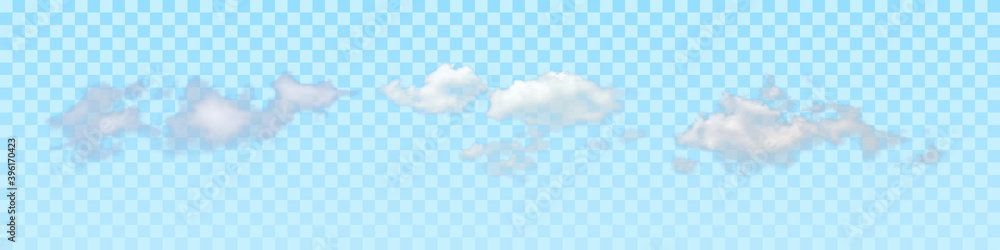 Poster isolated realistic clouds on transparent background