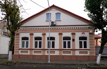 Landmark Historical jewish communitybuilding in old Karolin Pinsk Belarus October 20 2020