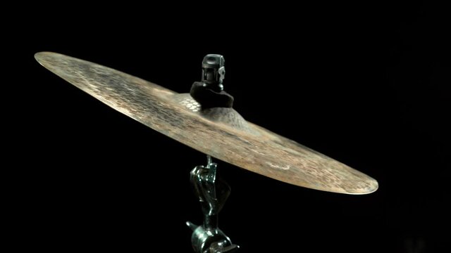 Super Slow Motion Shot of Cymbal Hit at 1000 fps.