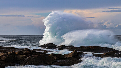 waves on the rocks