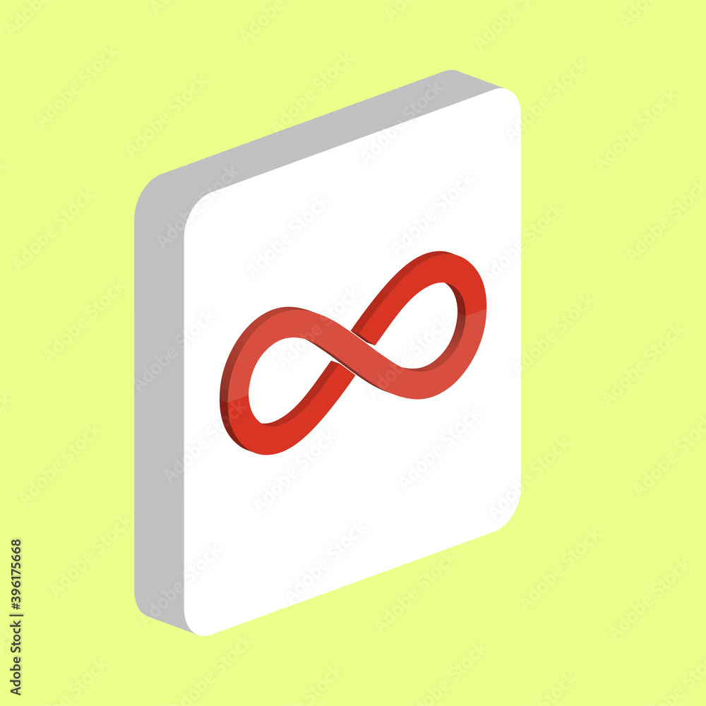 Poster infinity simple vector icon. illustration symbol design template for web mobile ui element. perfect 