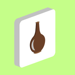 Amphora Simple vector icon. Illustration symbol design template for web mobile UI element. Perfect color isometric pictogram on 3d white square. Amphora icons for business project.