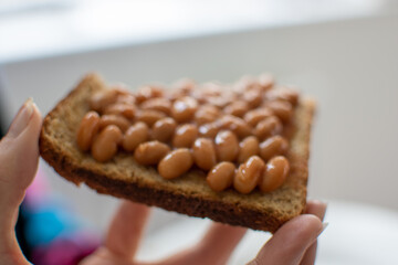 Beans on toast traditional meal