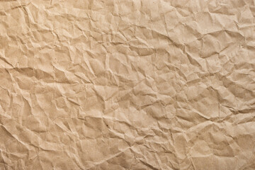 Old crumpled brown paper texture