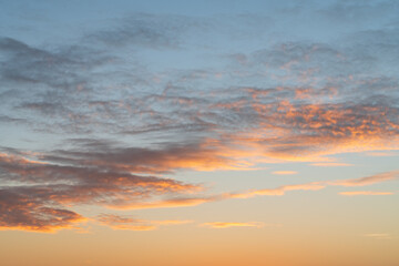 Colorful cloudscape during sunrise