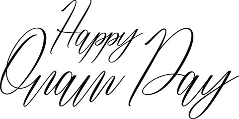 Fototapeta premium Happy Onam Day Cursive Typography Phrase on White Background