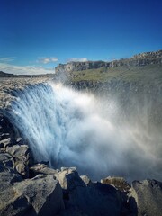 Powerful waterfalls of Detifoss in Iceland	