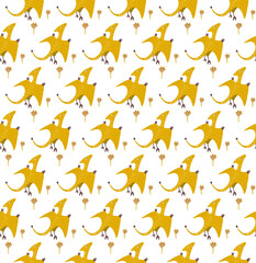 seamless pattern with dinosaurs for Wallpaper in the nursery