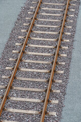 Fototapeta premium Rails to port of Nordenham, lower saxony