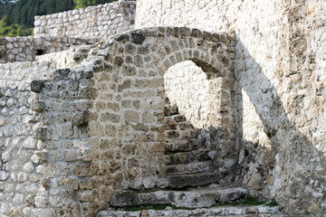 Travnik Bosnia and Herzegovina. Historical landmark, the Walls of the old fortress in Travnik 