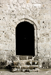 Fototapeta na wymiar Travnik Bosnia and Herzegovina. Historical landmark, the Walls of the old fortress in Travnik 