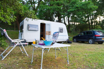 Camp site washing the dishes