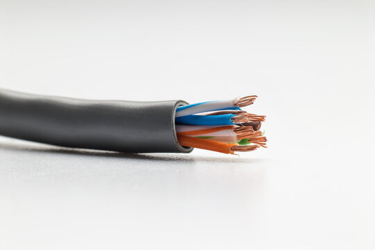 Stripped twisted pair internet cable