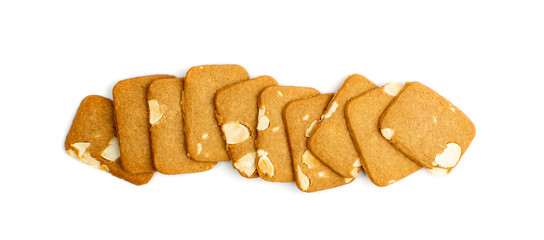 Ginger Snap Isolated, Rectangular Ginger Nut, Biscuit Square Cookies